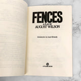 Fences by August Wilson [FIRST PAPERBACK EDITION] 1986