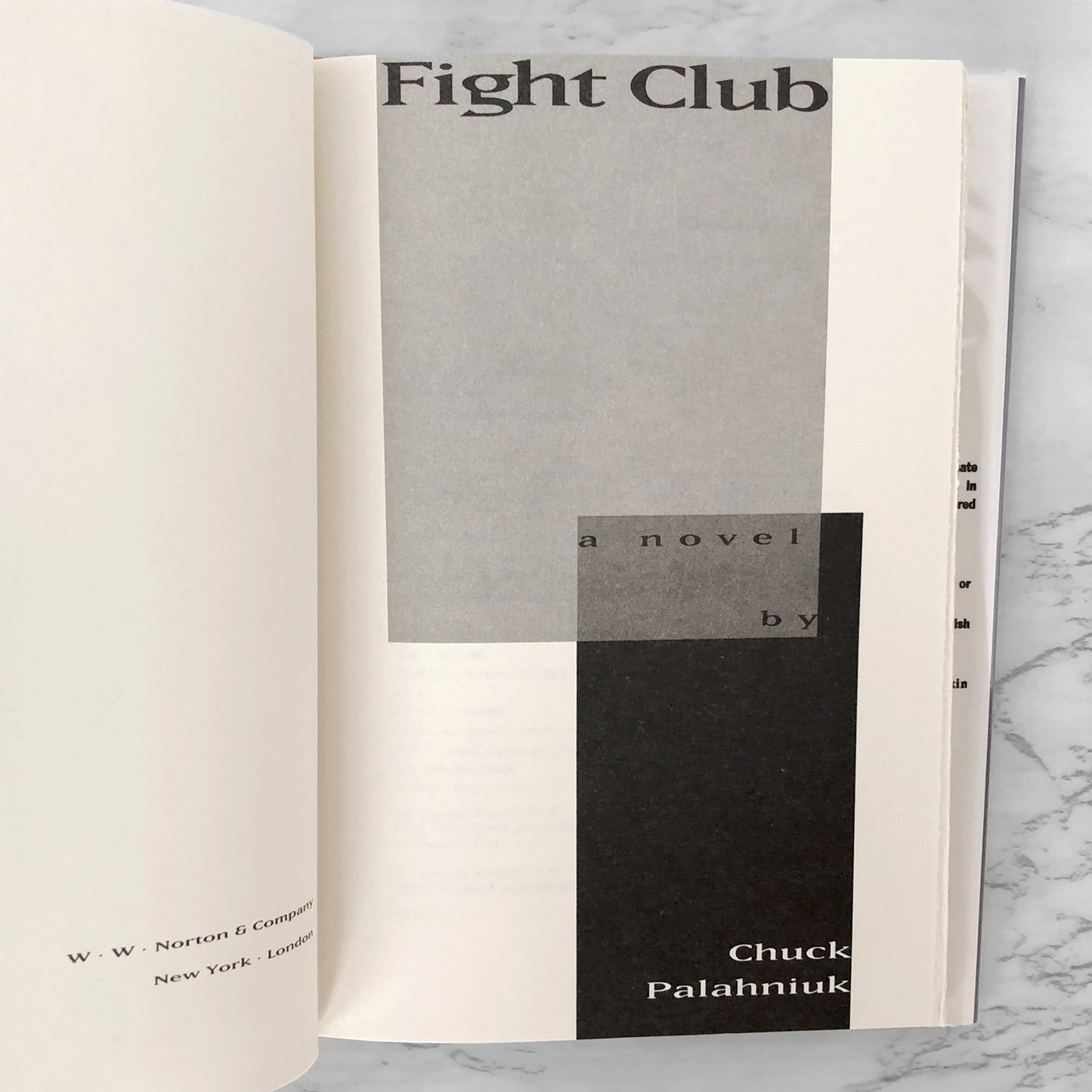 Fight Club by Chuck Palahniuk [FIRST EDITION] 1996