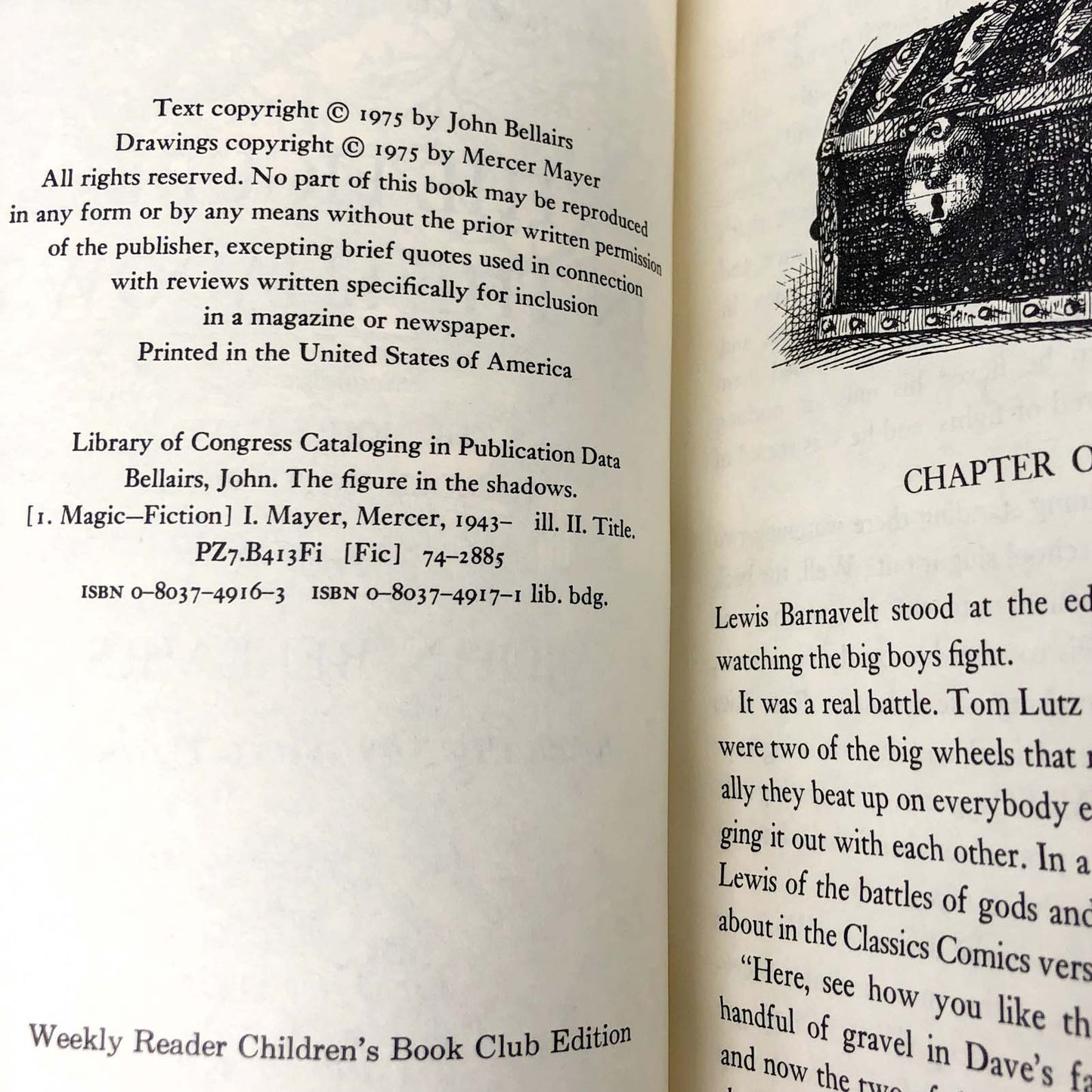 The Figure in the Shadows by John Bellairs [1975 HARDCOVER] The Dial Press