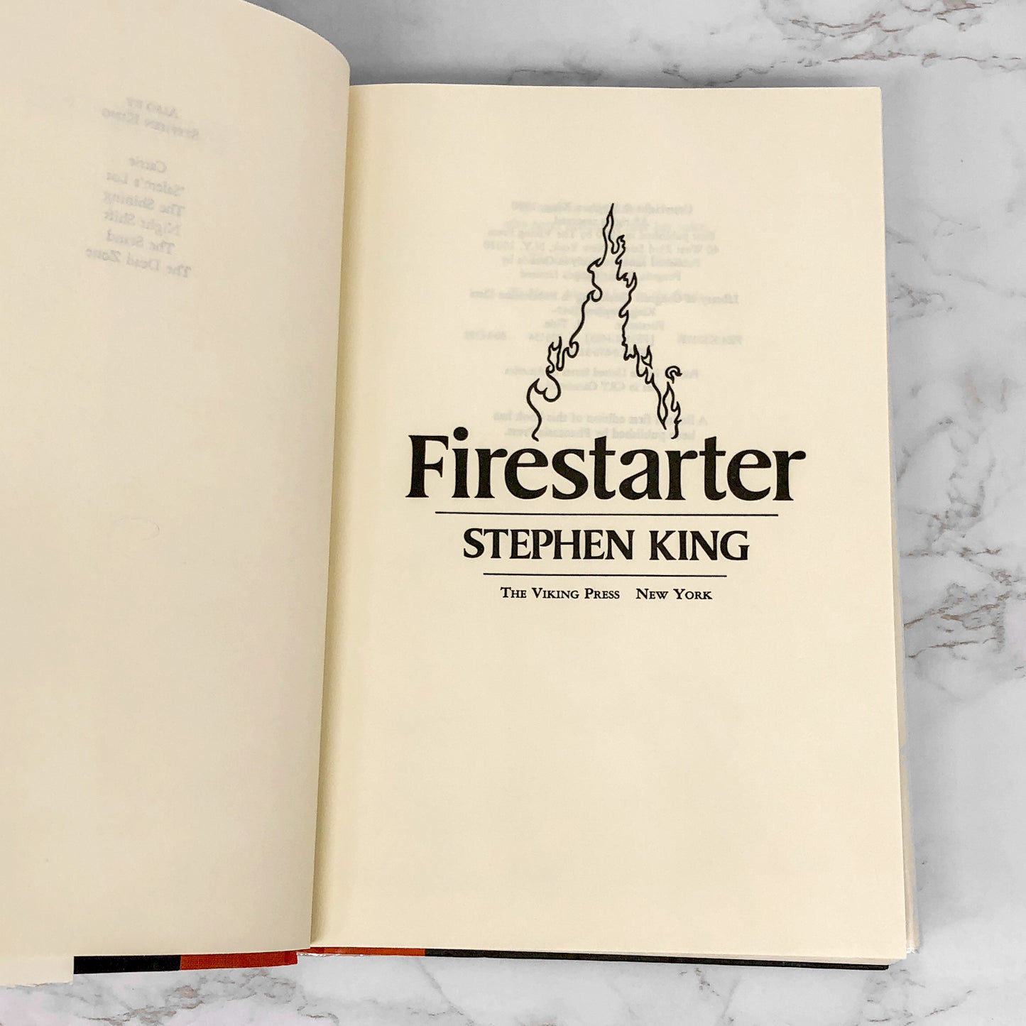 Firestarter by Stephen King [FIRST BOOK CLUB EDITION] 1980 • Full-Sized / Cloth-Bound