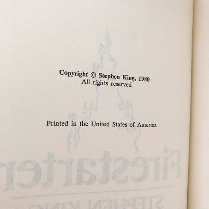 Firestarter by Stephen King [BOOK CLUB EDITION / 1980]