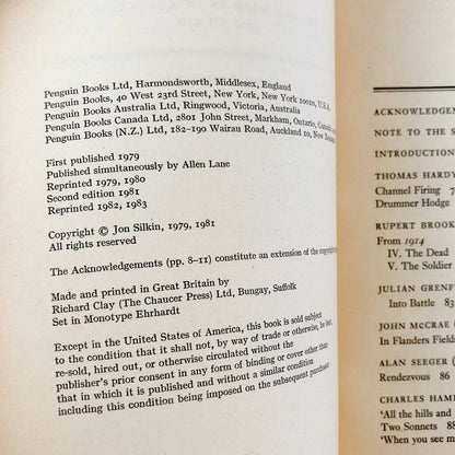 The Penguin Book of First World War Poetry [1983 PAPERBACK]