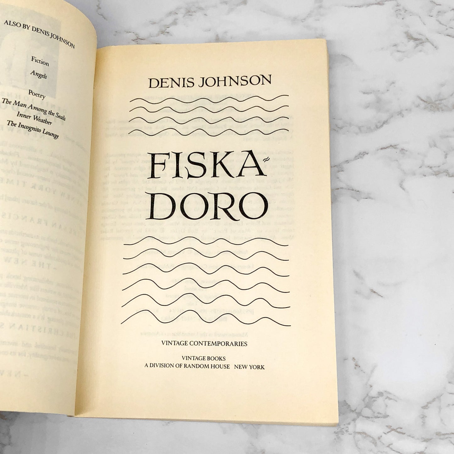 Fiskadoro by Denis Johnson [1986] FIRST PAPERBACK EDITION