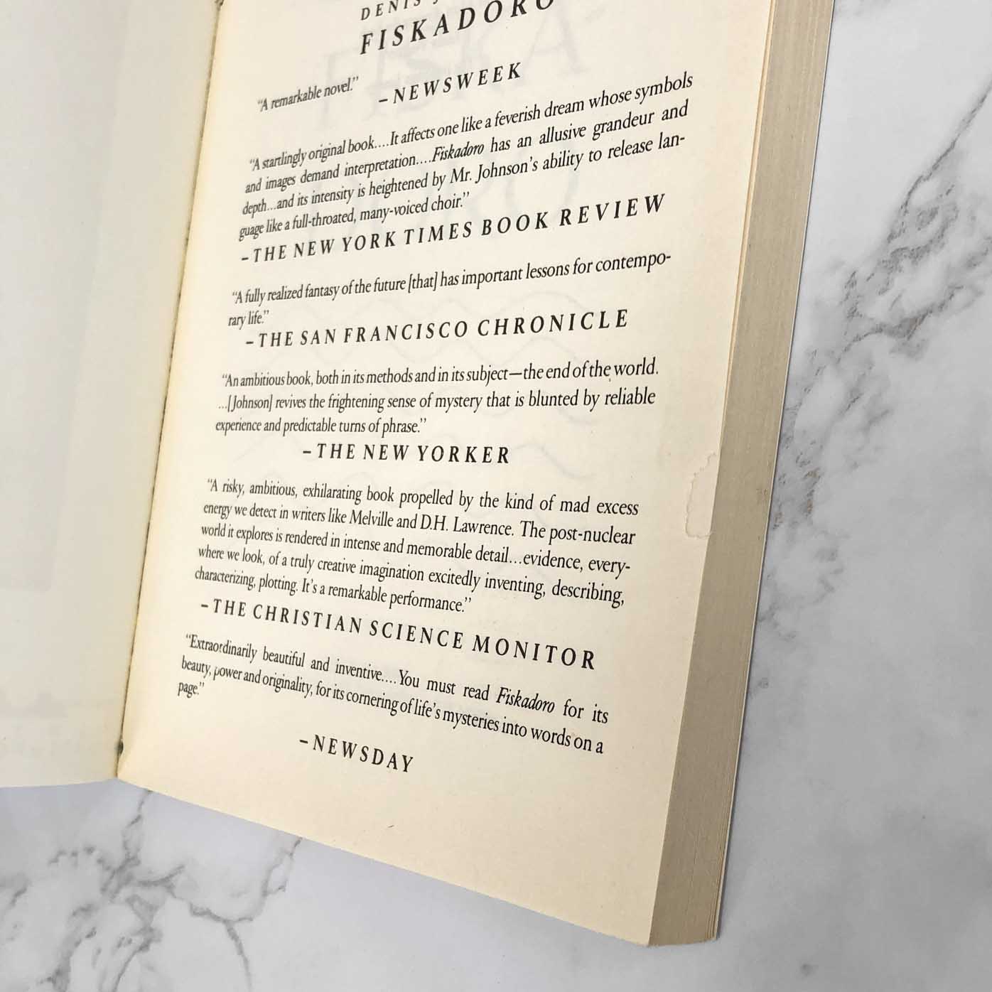 Fiskadoro by Denis Johnson [1986] FIRST PAPERBACK EDITION