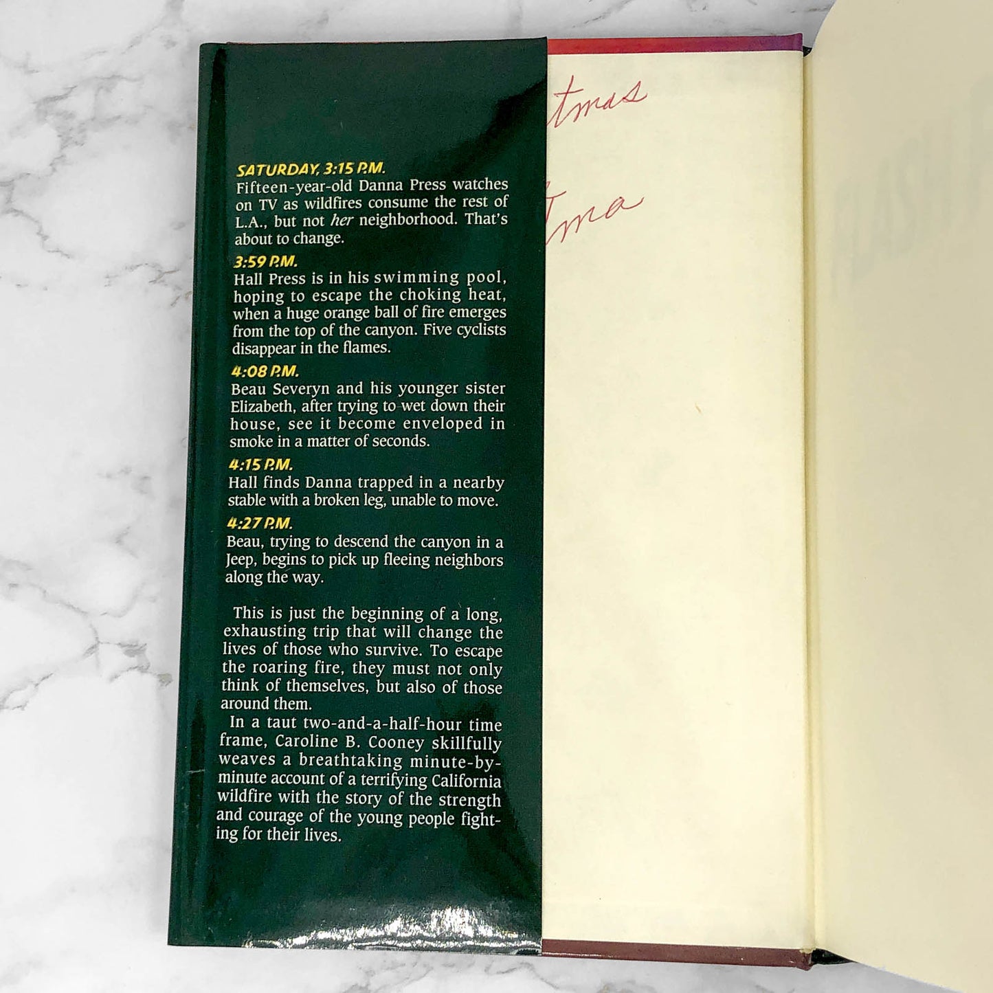 Flash Fire by Caroline B. Cooney [FIRST EDITION • FIRST PRINTING] 1995 • Scholastic