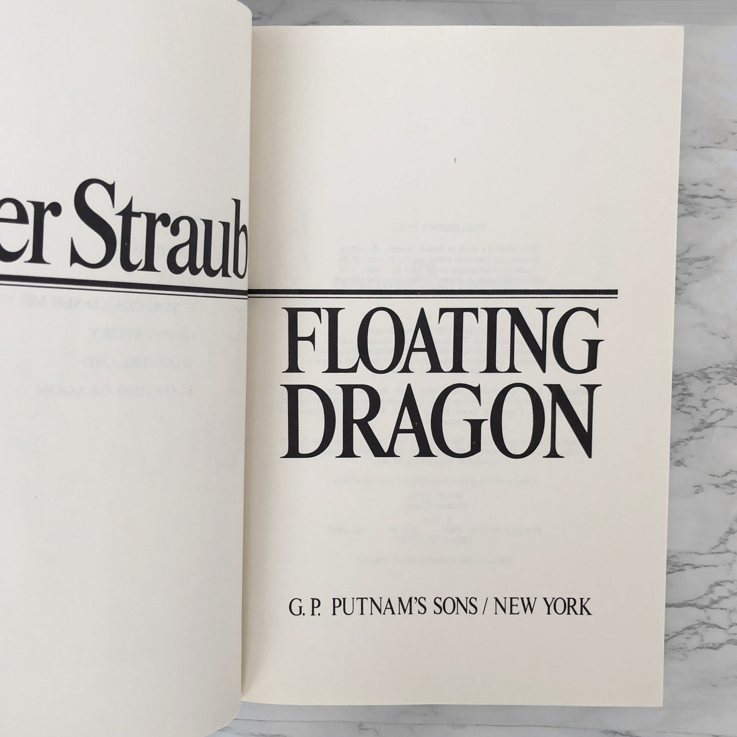 Floating Dragon by Peter Straub [FIRST EDITION / FIRST PRINTING] 1983