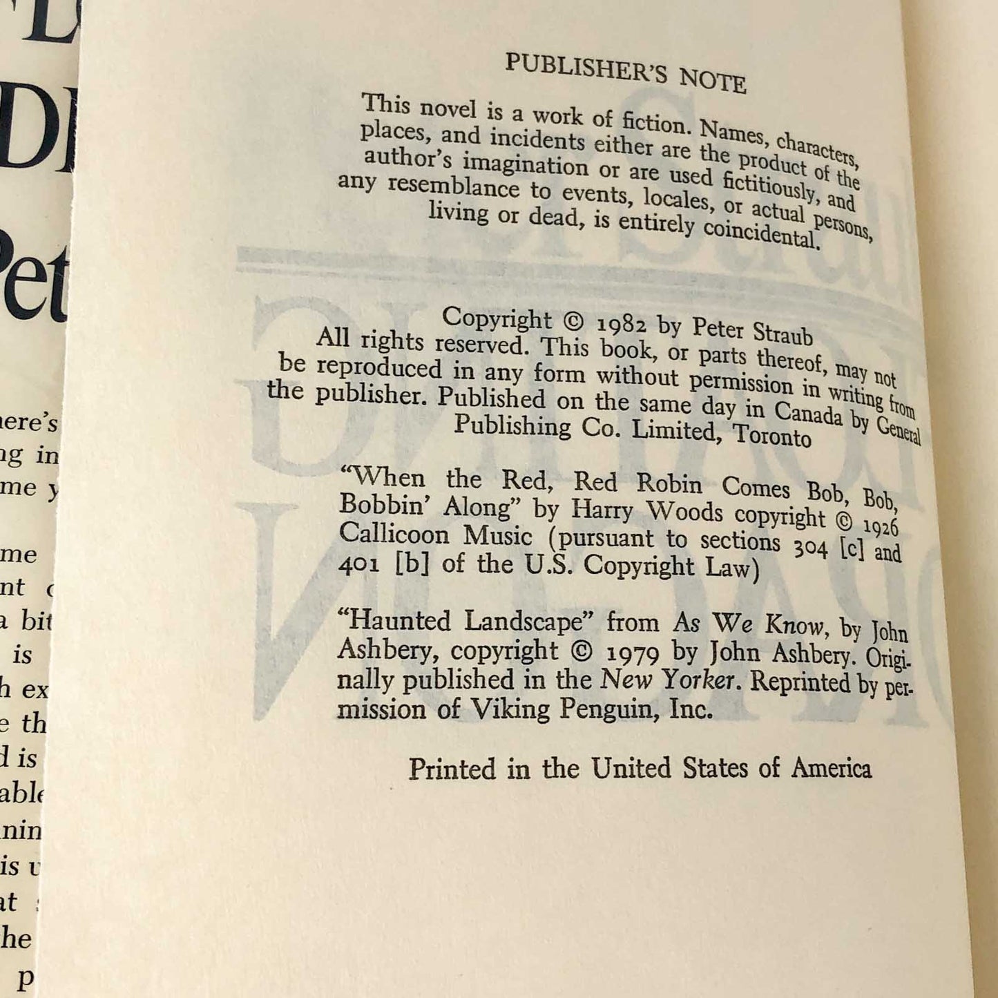 Floating Dragon by Peter Straub [1983 HARDCOVER] BCE • G.P. Putnam's Sons