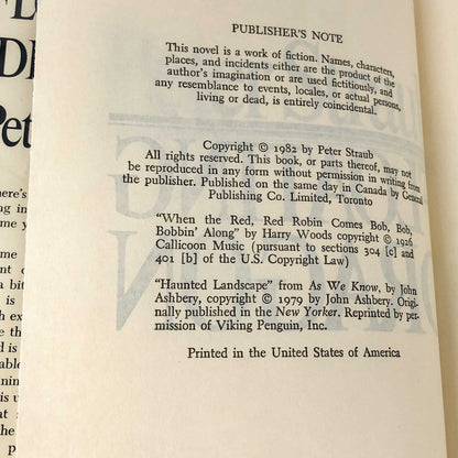 Floating Dragon by Peter Straub [1983 HARDCOVER] BCE • G.P. Putnam's Sons