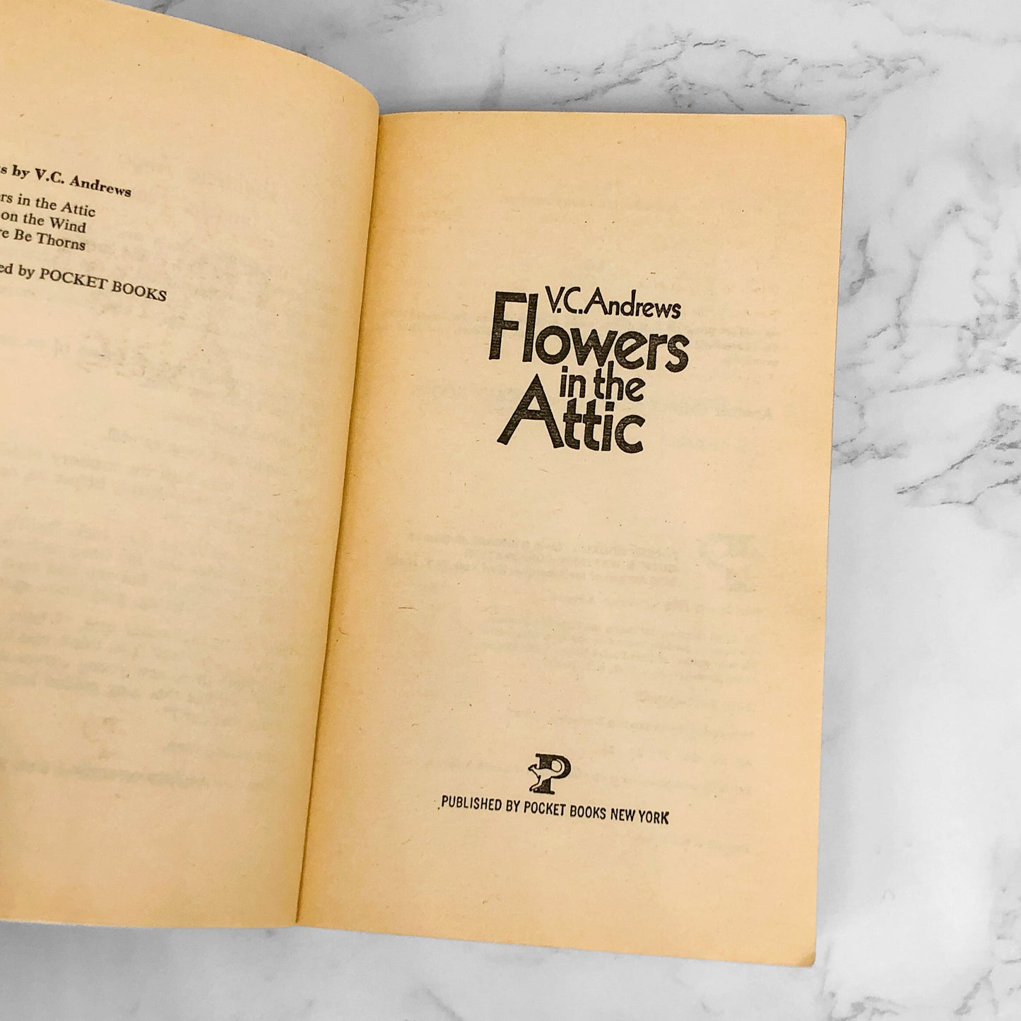 Flowers in the Attic by V.C. Andrews [FIRST PAPERBACK EDITION] 1979 • Pocket