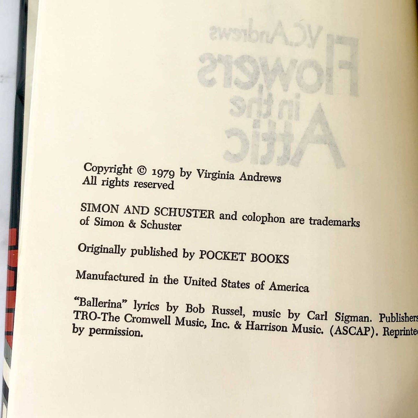 Flowers in the Attic by V.C. Andrews [1979 HARDCOVER]