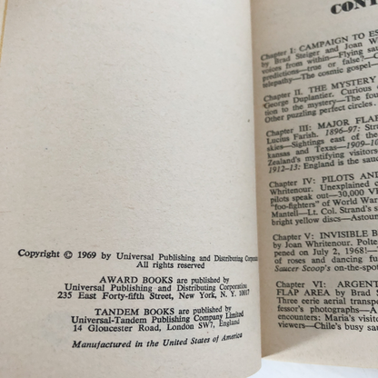 Flying Saucer Invasion: Target - Earth by Brad Steiger & Joan Whritenour - Bookshop Apocalypse