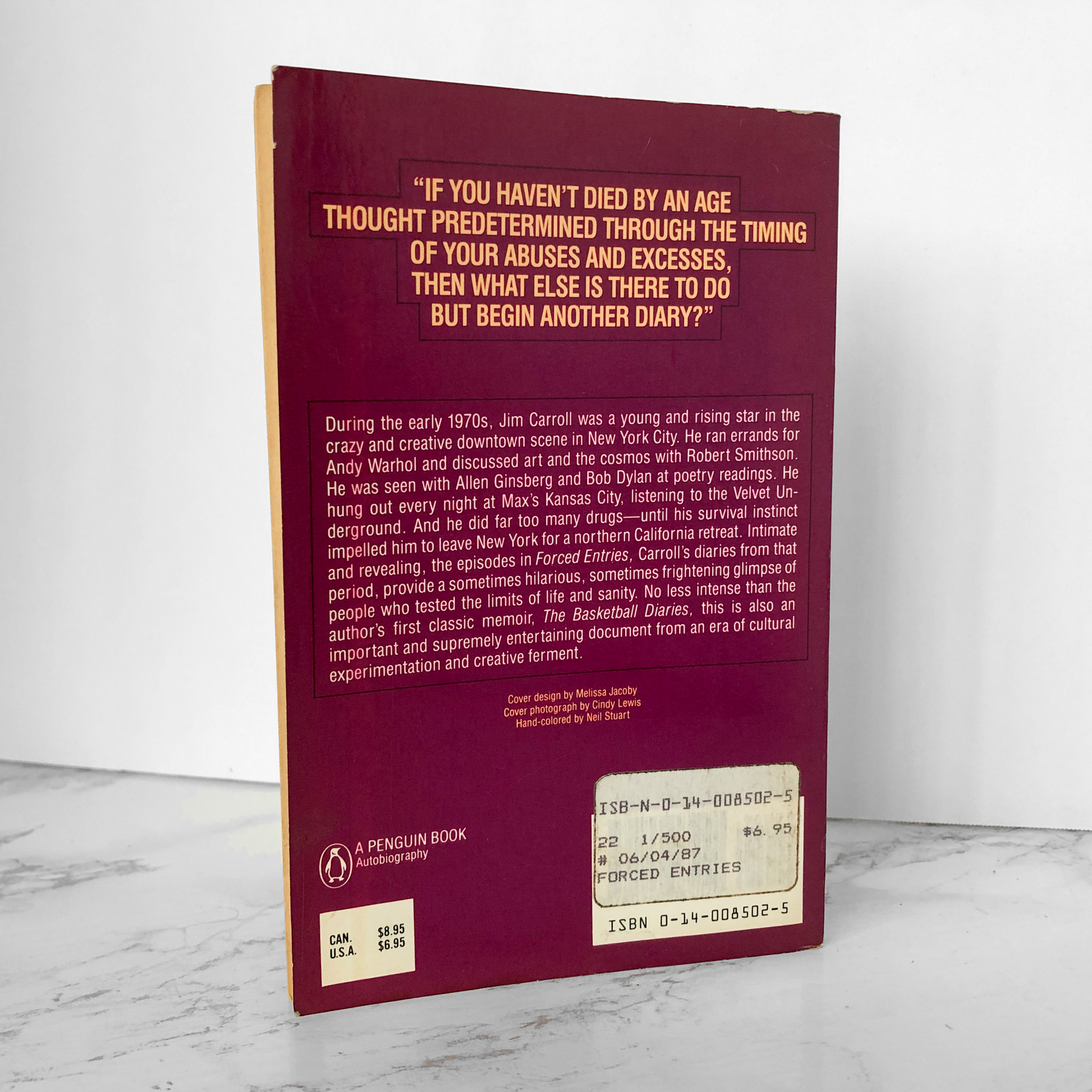 Forced Entries: The Downtown Diaries 1971-1973 by Jim Carroll [1987 TRADE PAPERBACK] - Bookshop Apocalypse