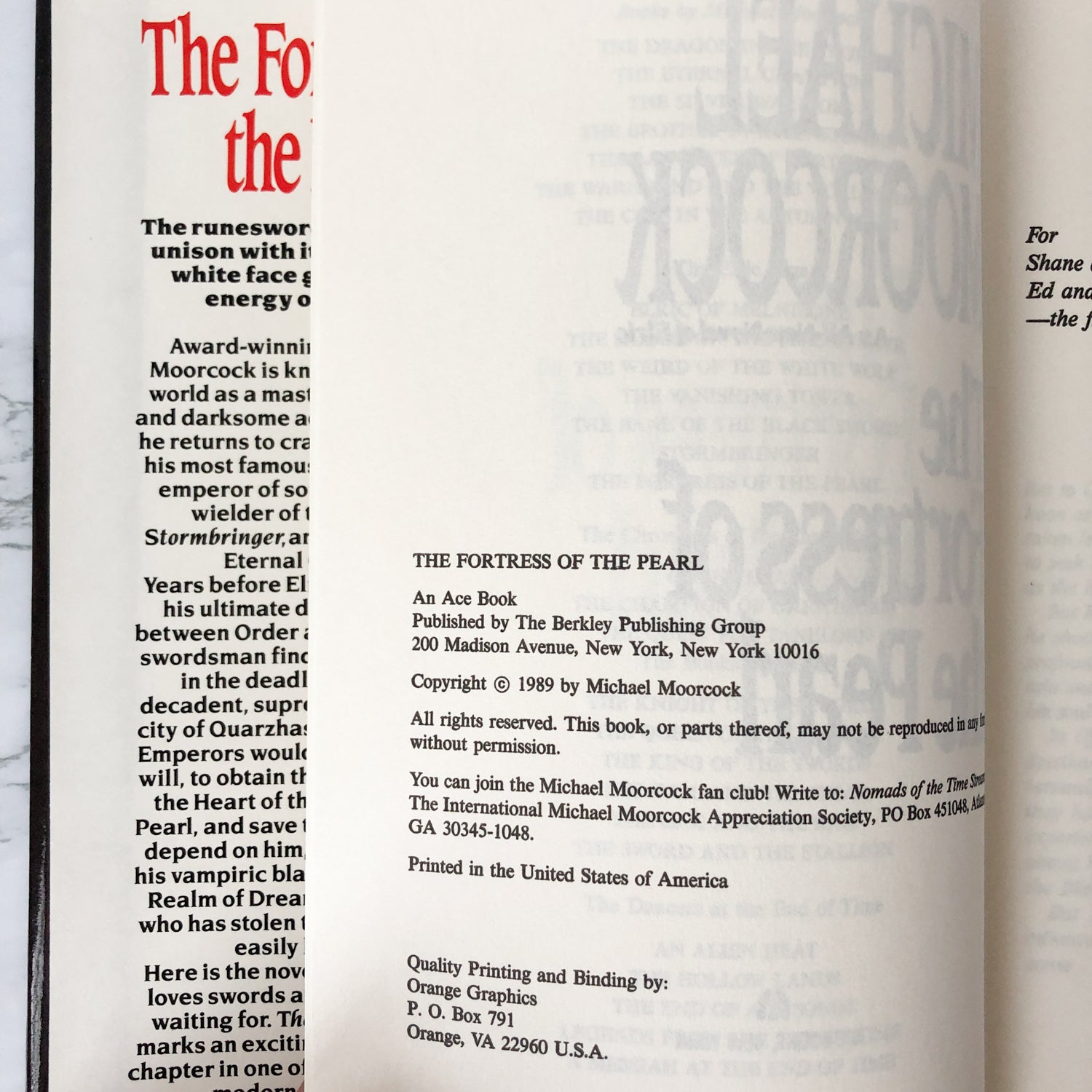 The Fortress of the Pearl by Michael Moorcock [FIRST BC EDITION] - Bookshop Apocalypse