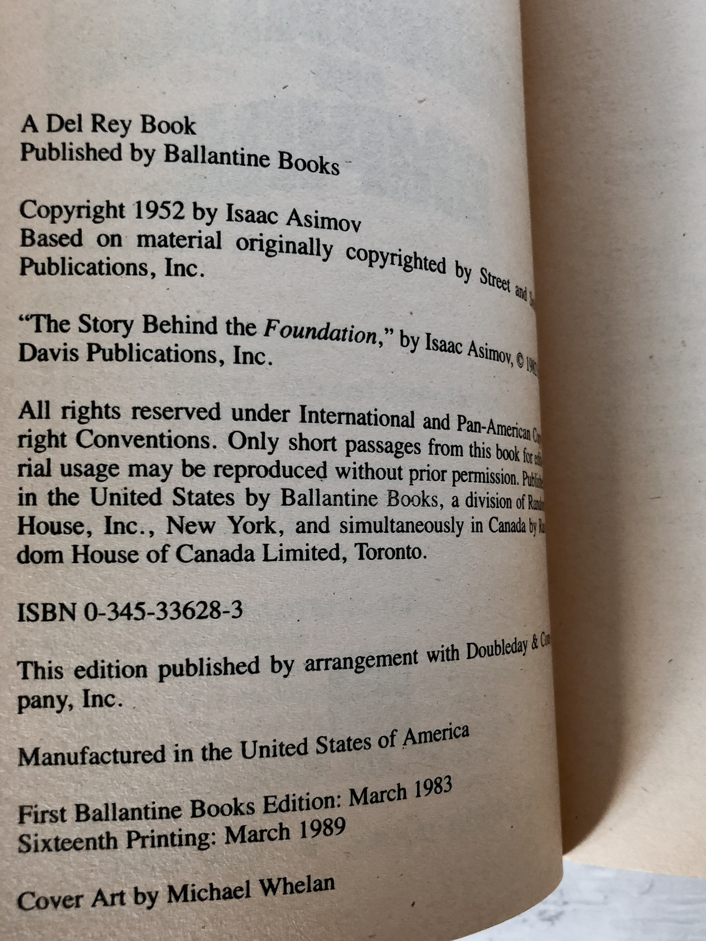 Foundation and Empire by Isaac Asimov [1989 PAPERBACK] - Bookshop Apocalypse