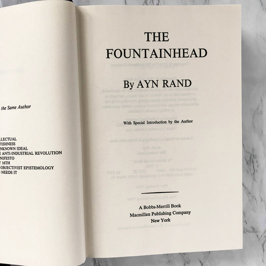 The Fountainhead by Ayn Rand [1986 CENTENNIAL EDITION] - Bookshop Apocalypse