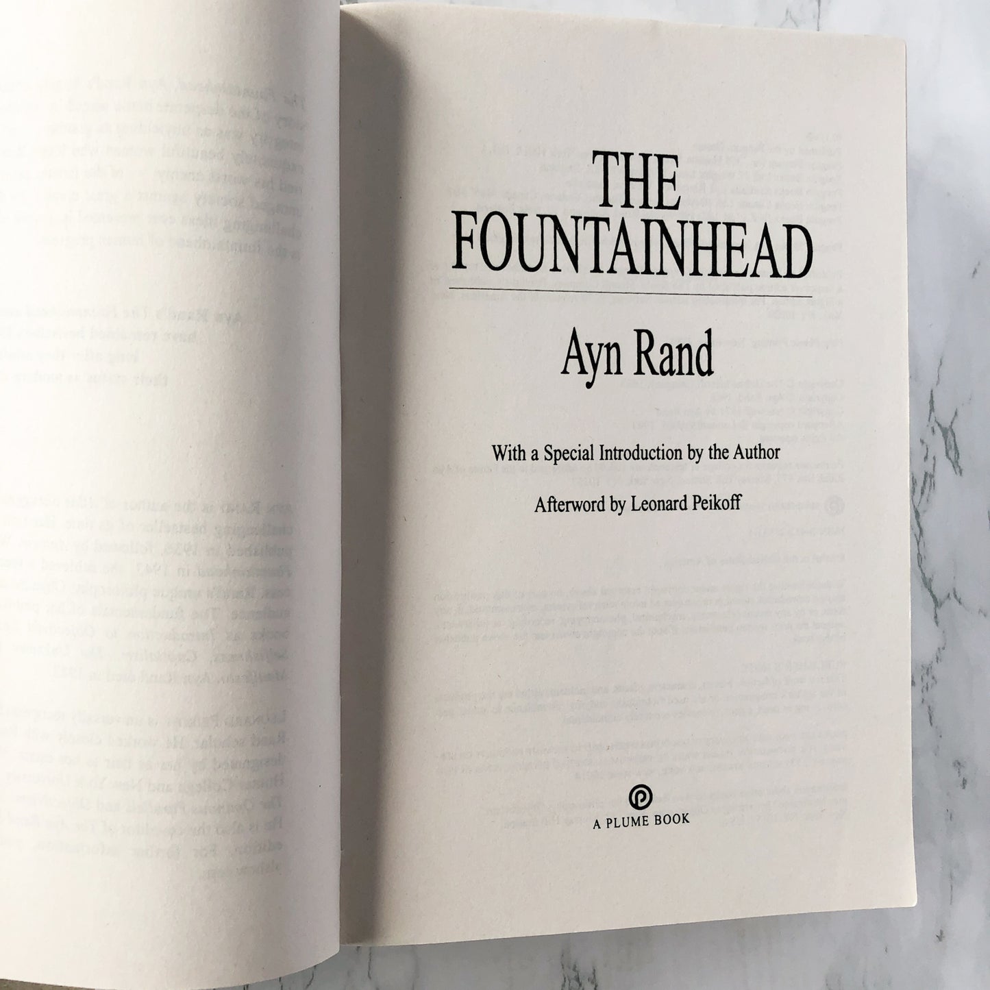 The Fountainhead by Ayn Rand [PLUME XL TRADE PAPERBACK / 1994]