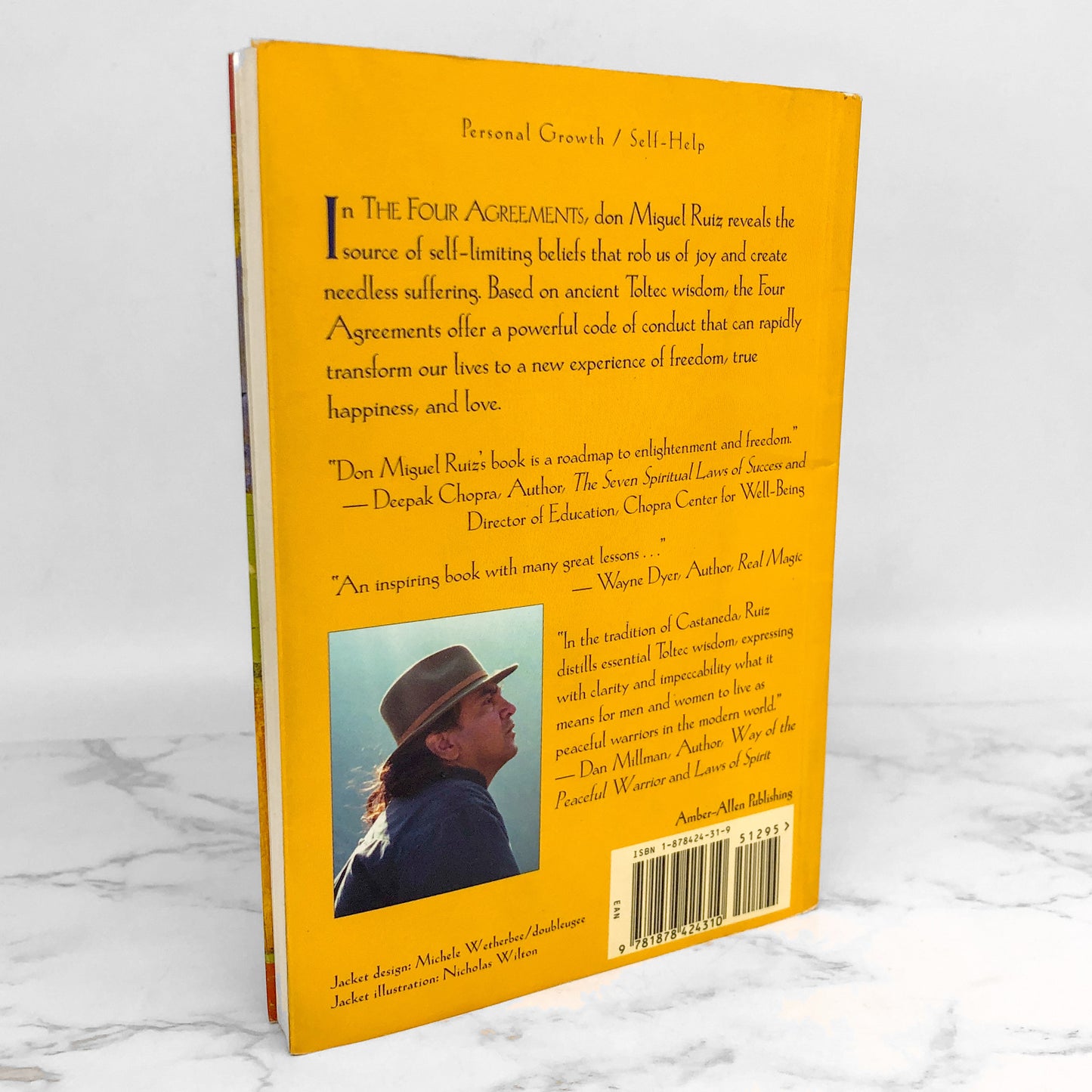 The Four Agreements by Don Miguel Ruiz [FIRST EDITION PAPERBACK] 1997 • Amber-Allen