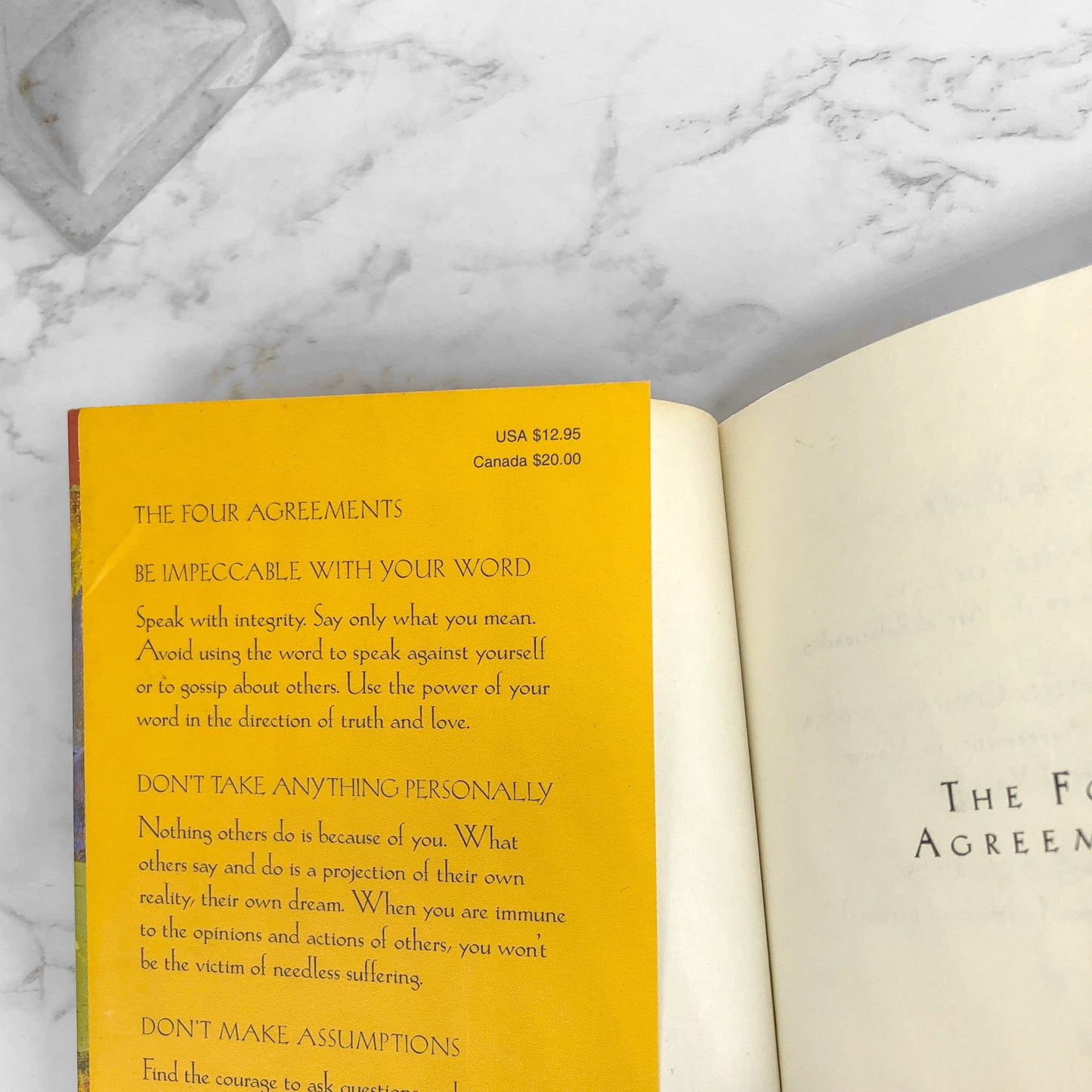 The Four Agreements by Don Miguel Ruiz [FIRST EDITION PAPERBACK] 1997 • Amber-Allen