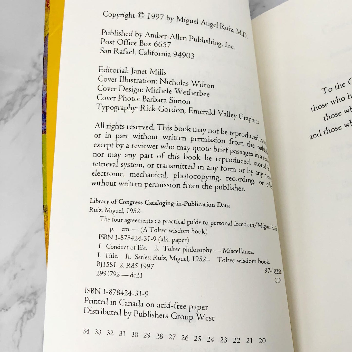 The Four Agreements by Don Miguel Ruiz [FIRST EDITION PAPERBACK] 1997 • Amber-Allen