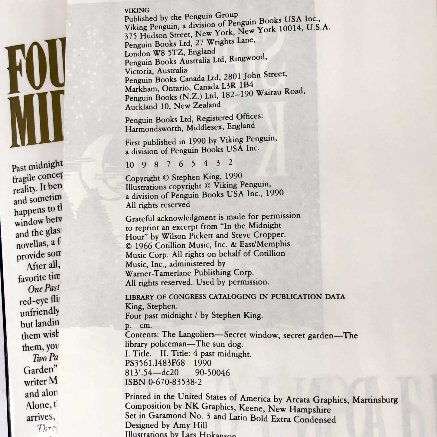 Four Past Midnight by Stephen King [1990 FIRST EDITION / FIRST PRINTING]