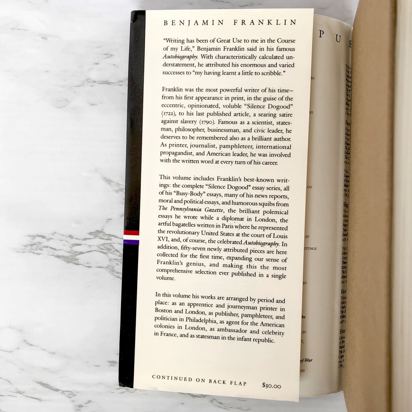 Benjamin Franklin: Writings [COLLECTOR'S EDITION OMNIBUS] 1987 • Library of America