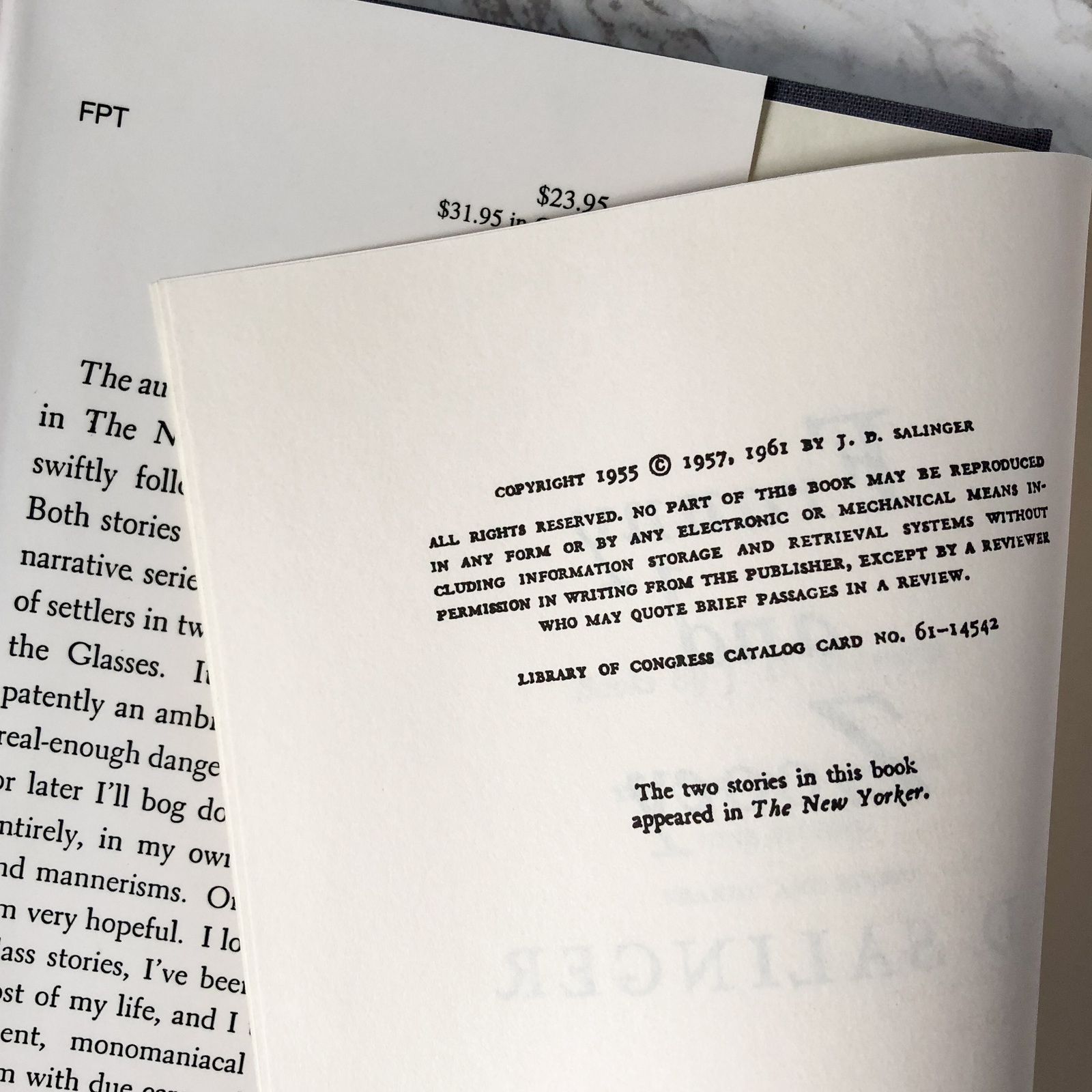 Franny and Zooey by J.D. Salinger [FIRST EDITION / LATER PRINTING] - Bookshop Apocalypse