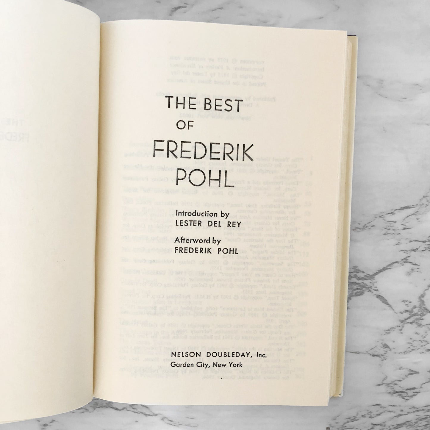 The Best of Frederik Pohl edited by Lester del Rey [BOOK CLUB FIRST EDITION] 1975