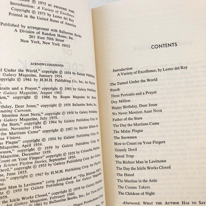 The Best of Frederik Pohl edited by Lester del Rey [BOOK CLUB FIRST EDITION] 1975