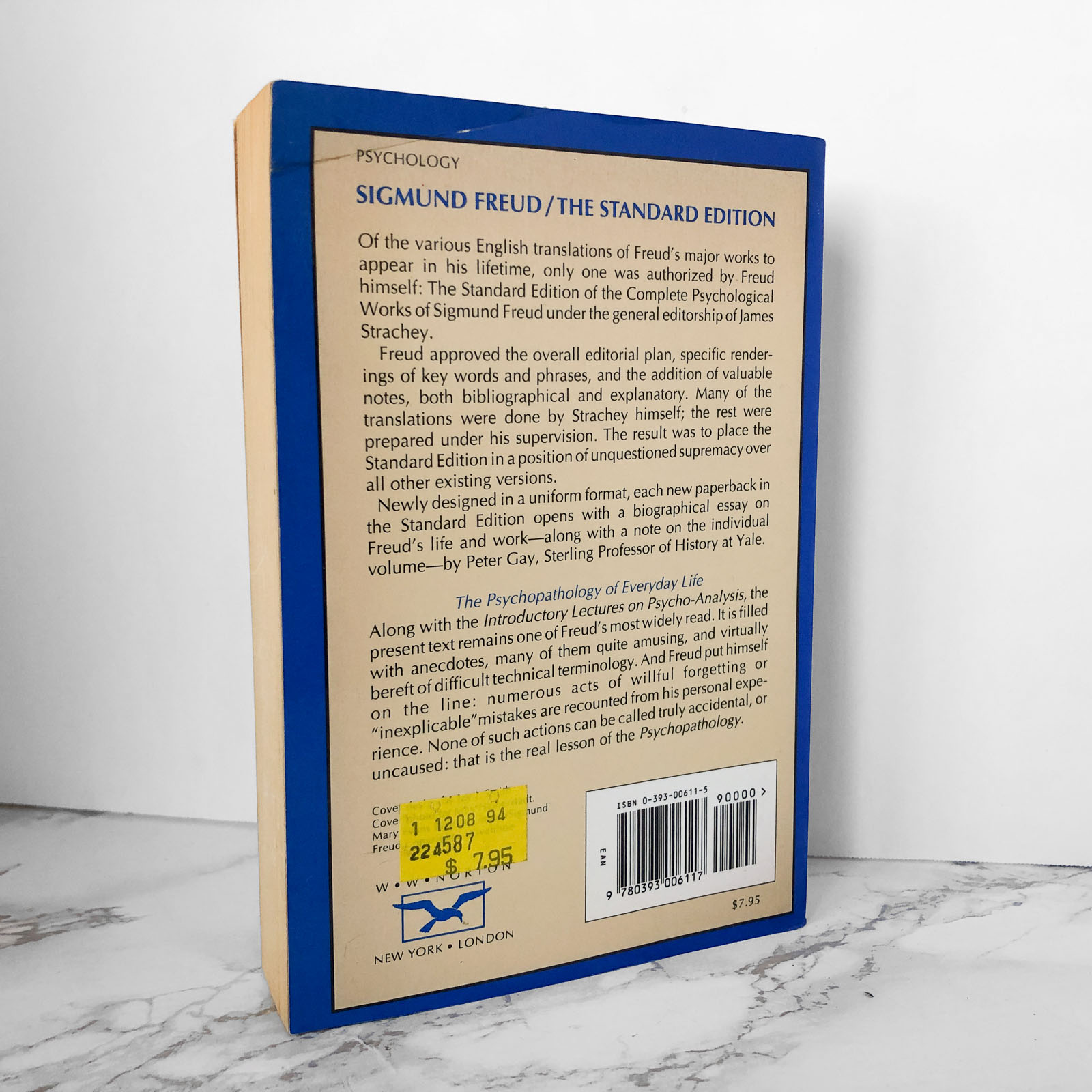The Psychopathology of Everyday Life by Sigmund Freud [1989 TRADE PAPERBACK] - Bookshop Apocalypse