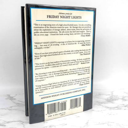 Friday Night Lights by H.G. Bissinger [FIRST EDITION • FIRST PRINTING] 1990