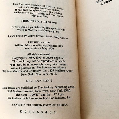 From Cradle to Grave by Joyce Egginton [1990 FIRST PAPERBACK EDITION]