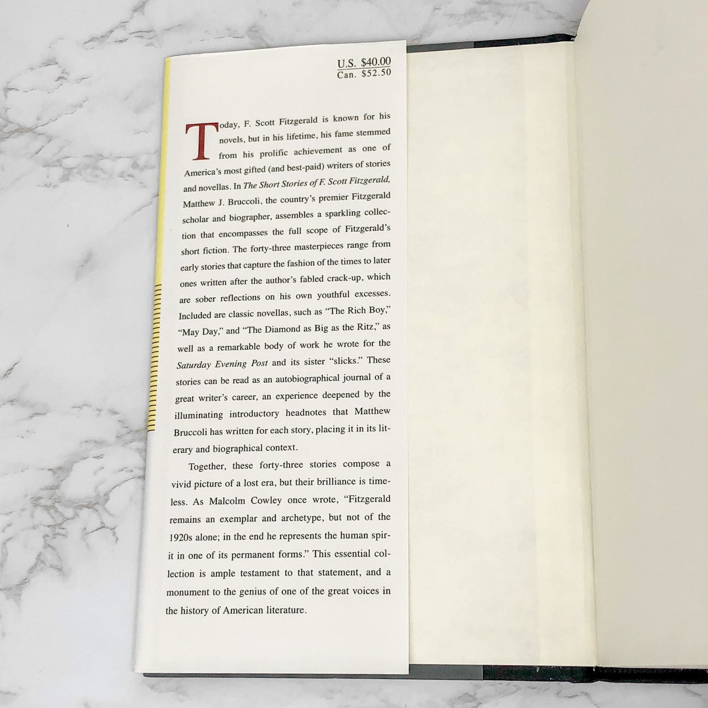 The Short Stories of F. Scott Fitzgerald [HARDCOVER ANTHOLOGY] 1998