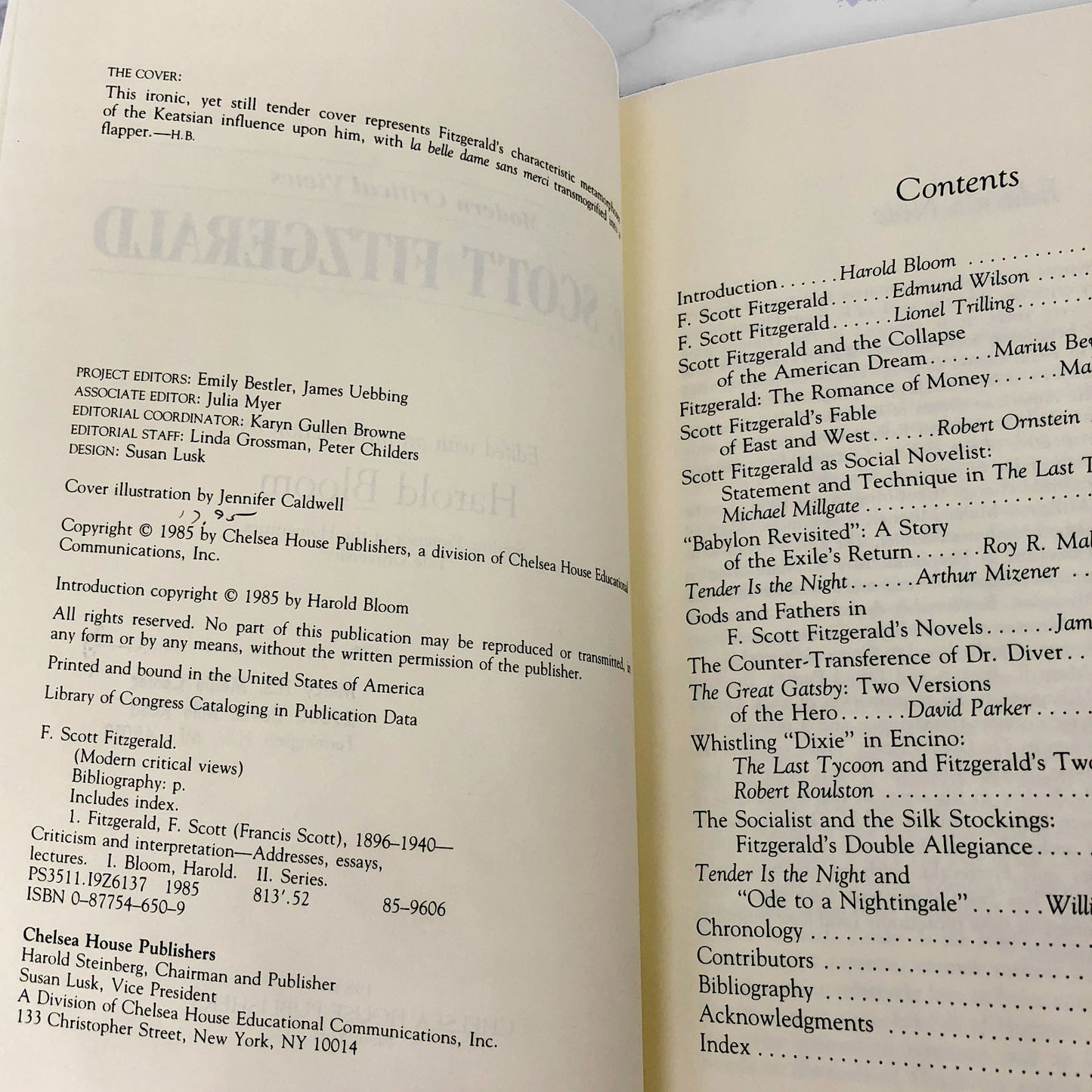 F. Scott Fitzgerald - Modern Critical Views edited by Harold Bloom [FIRST EDITION] 1985