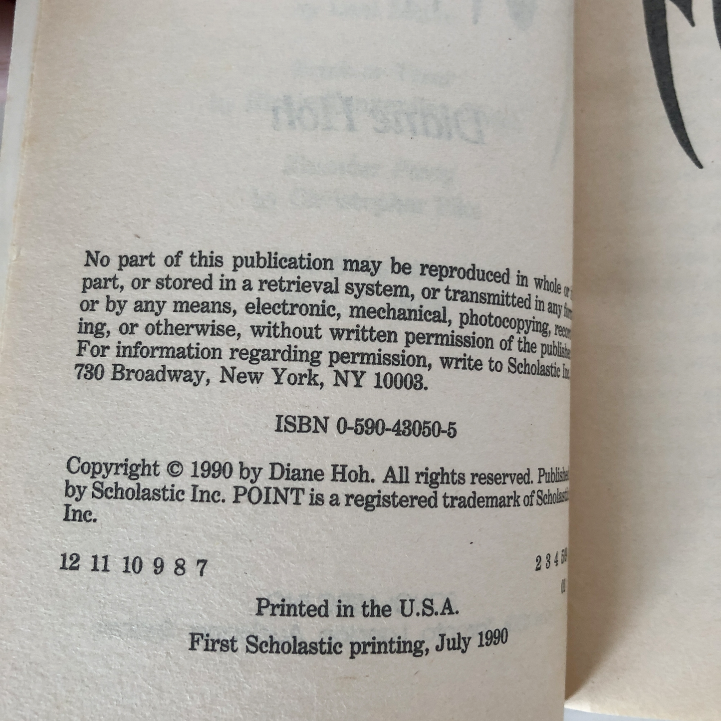 Funhouse by Diane Hoh [POINT HORROR #9] - Bookshop Apocalypse