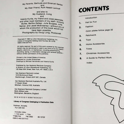 Fun with Felt by Annette Feldman [FIRST EDITION] 1980 • Van Nostrand Reinhold