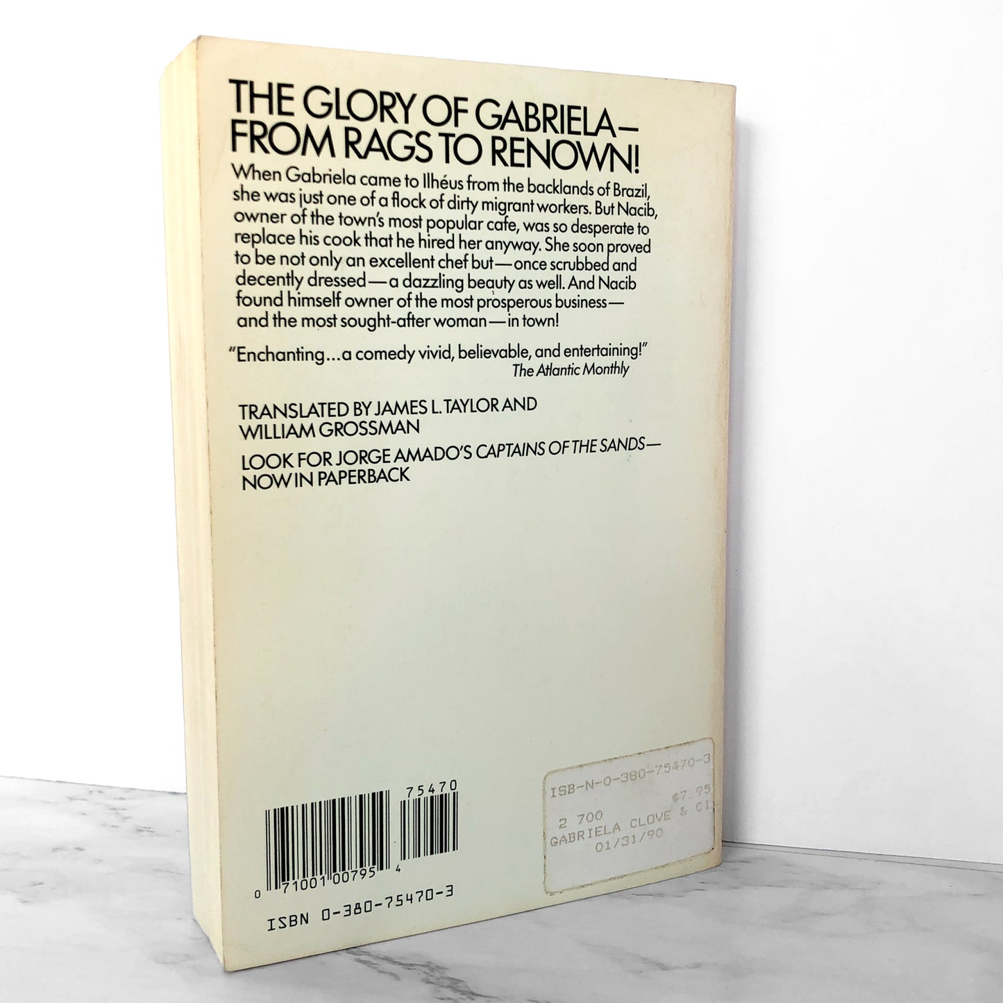 Gabriela, Clove and Cinnamon by Jorge Amado [TRADE PAPERBACK] 1988 • Avon Books