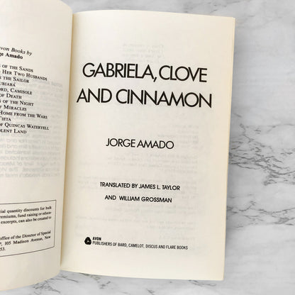 Gabriela, Clove and Cinnamon by Jorge Amado [TRADE PAPERBACK] 1988 • Avon Books