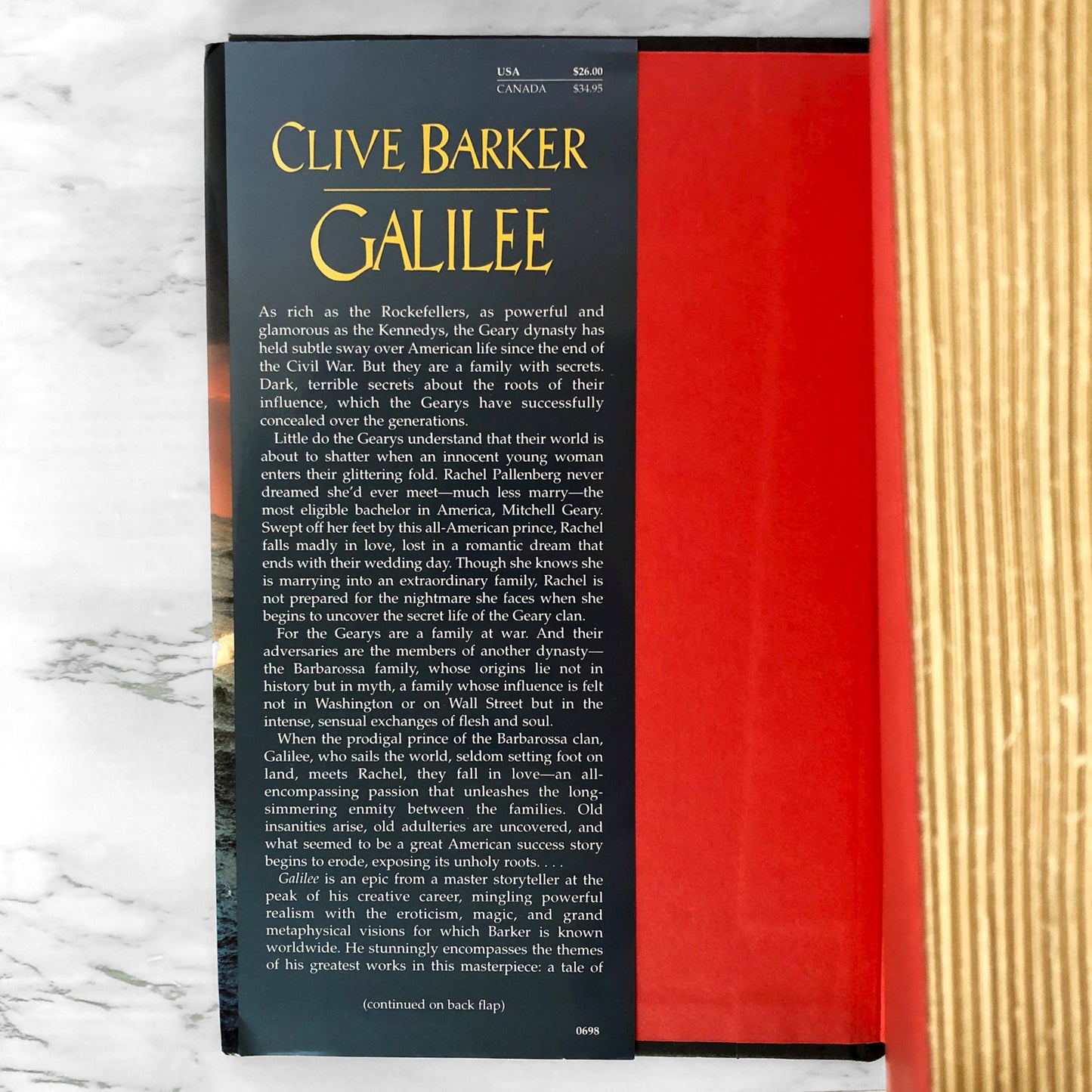 Galilee by Clive Barker [FIRST EDITION] 1998