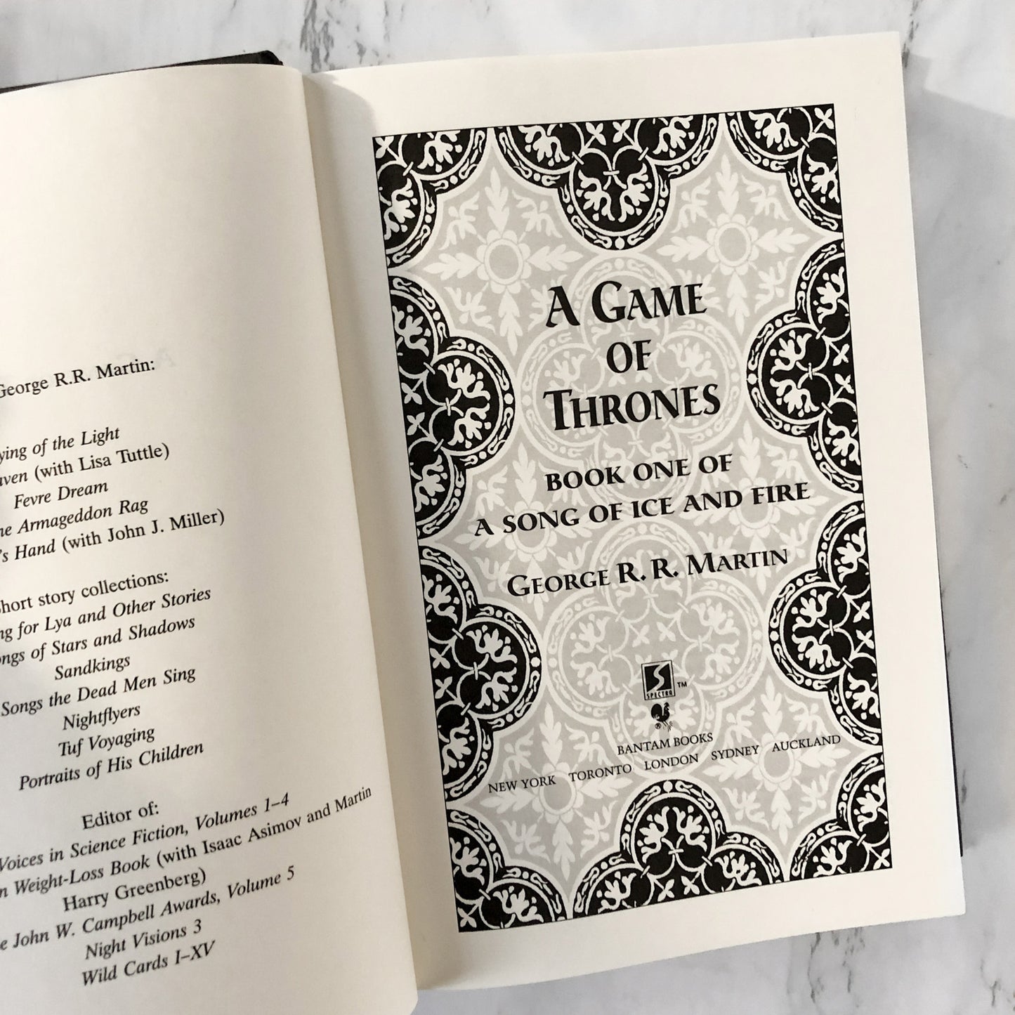 A Game of Thrones by George R.R. Martin [1996 BOOK CLUB FIRST EDITION]