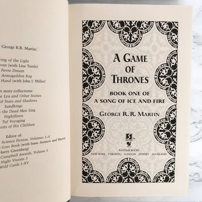 A Game of Thrones by George R.R. Martin [FIRST EDITION / FIRST PRINTING] 1996