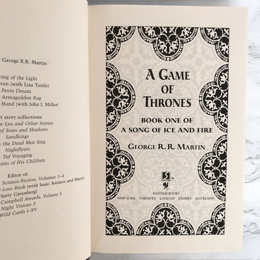 A Game of Thrones by George R.R. Martin [FIRST EDITION / FIRST PRINTING] 1996
