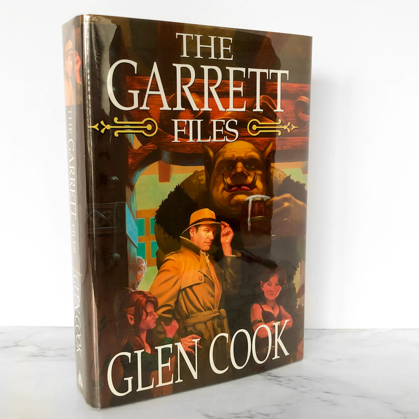 The Garrett Files [Garrett Files #1-3] by Glen Cook SIGNED! [HARDCOVER OMNIBUS / SFBC]