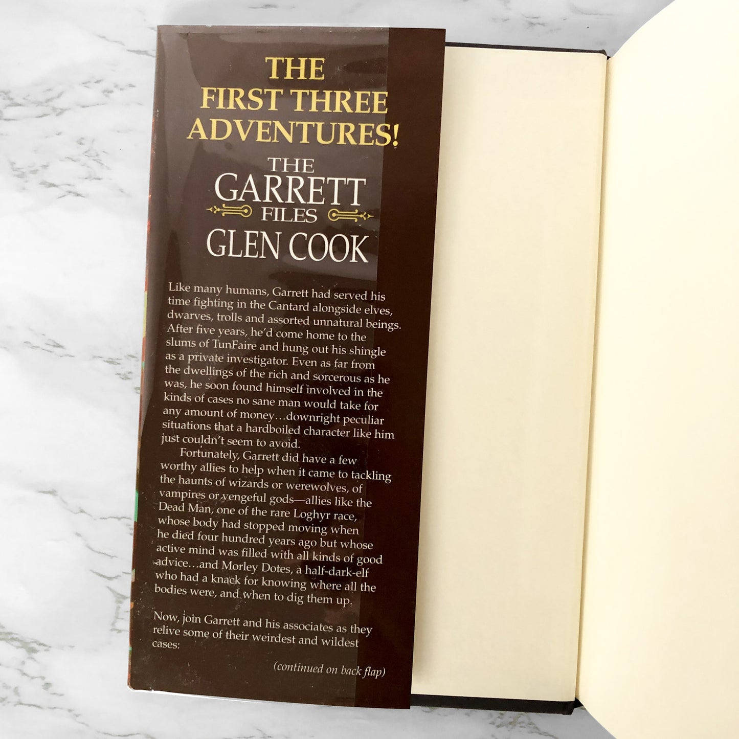 The Garrett Files [Garrett Files #1-3] by Glen Cook SIGNED! [HARDCOVER OMNIBUS / SFBC]