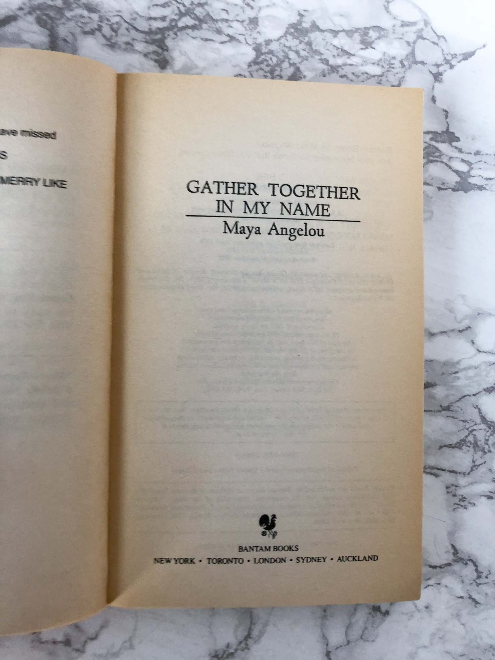 Gather Together in My Name by Maya Angelou [1993 PAPERBACK] - Bookshop Apocalypse