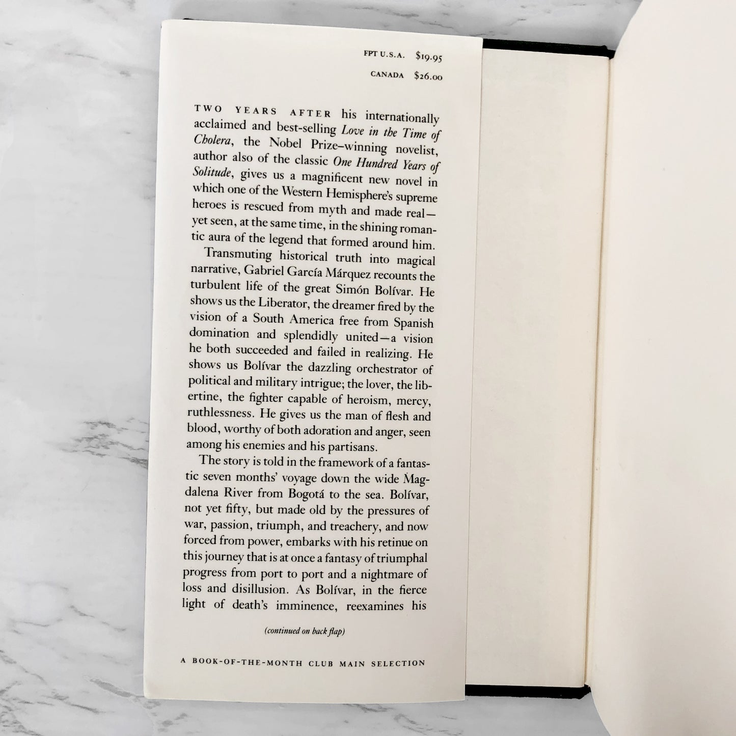 The General in His Labyrinth by Gabriel García Márquez [U.S. FIRST EDITION]