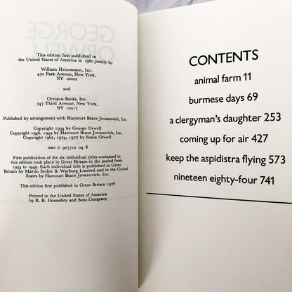 The Complete Novels of George Orwell [FIRST EDITION OMNIBUS]