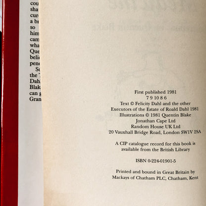 George's Marvelous Medicine by Roald Dahl [UK FIRST EDITION] - Bookshop Apocalypse