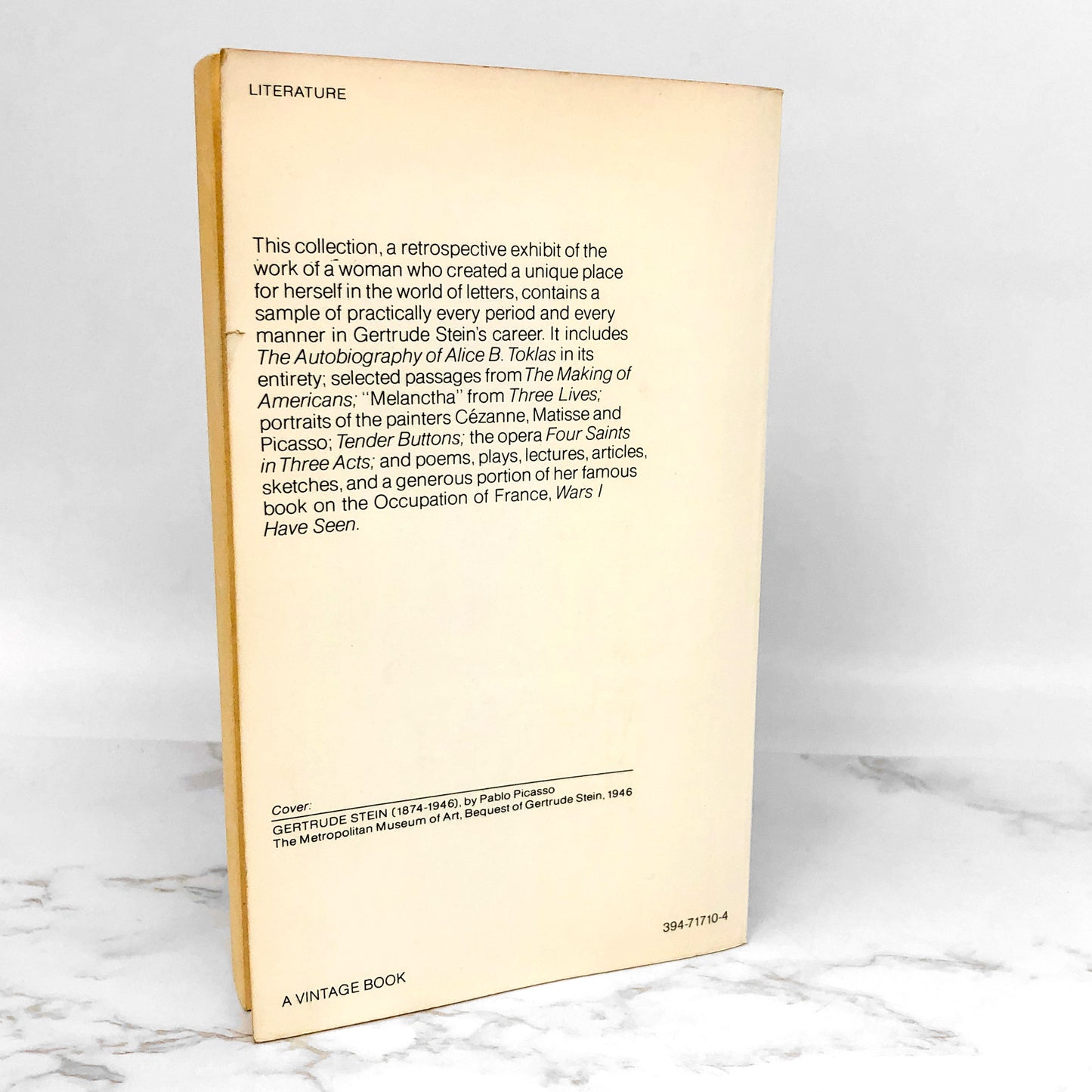 Selected Writings of Gertrude Stein [1972 TRADE PAPERBACK]