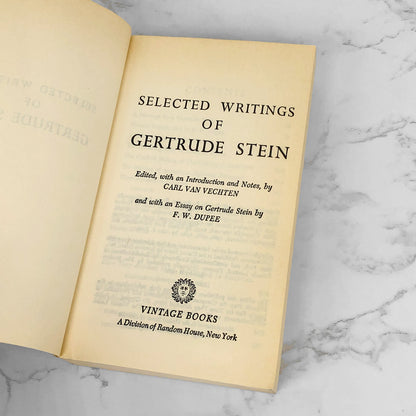 Selected Writings of Gertrude Stein [1972 TRADE PAPERBACK]