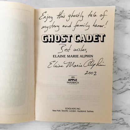 Ghost Cadet by Elaine Marie Alphin SIGNED! [1991 PAPERBACK]